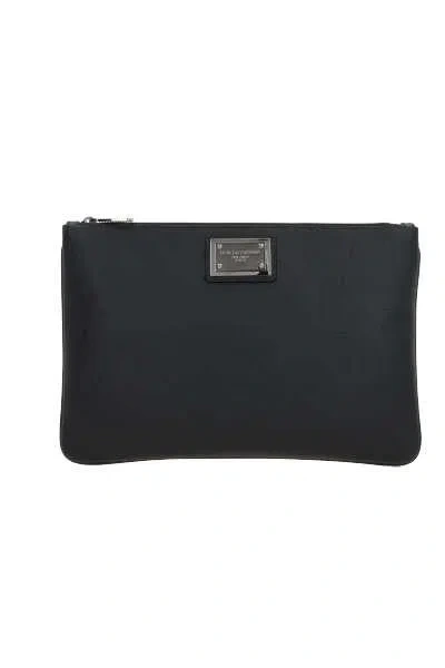 Dolce & Gabbana Handbag Man Handbag Black Size - Leather In Black+black