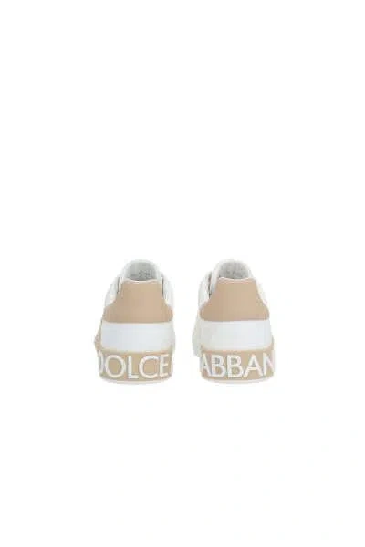 Dolce & Gabbana Sneakers In White+beige
