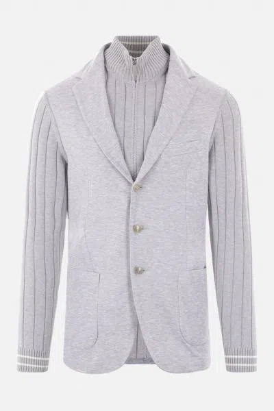 Eleventy Jackets In Gray+gray+white