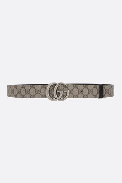 Gucci Belts In Beige Ebony+black