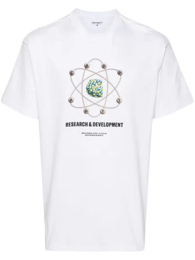 Carhartt S/s R&d T-shirt Organic Cotton Single Jersey In White