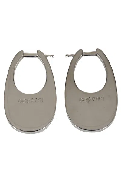 Coperni Swipe Medium Hoop Earrings In Silv Silver