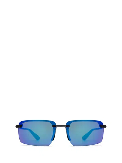 Maui Jim Mj626 Shiny Transparent Dark Grey Sunglasses In Blue