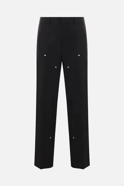 Palm Angels Trousers In Black + White