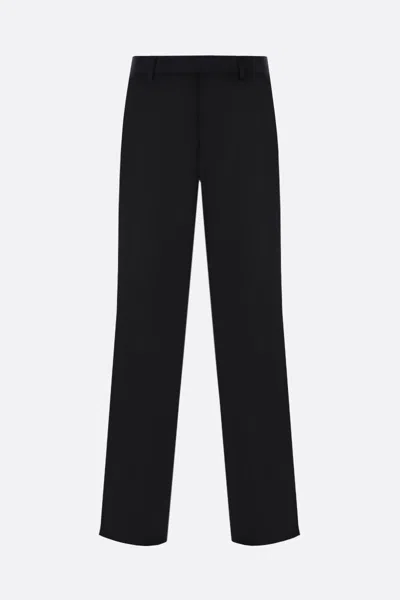 Prada Wool Trousers In Black