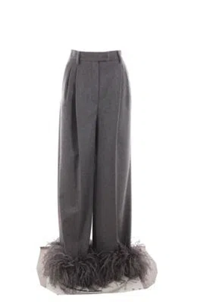 Prada Grey Cashmere Wide-leg Trouser