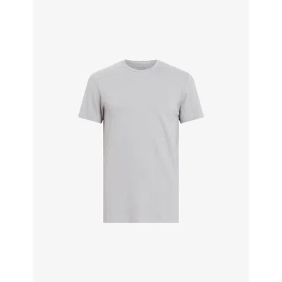 Allsaints Mens Skyline Grey Tonic Crewneck Cotton-jersey T-shirt