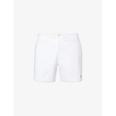 Polo Ralph Lauren Mens White Classic-fit Straight-leg Stretch-cotton Shorts
