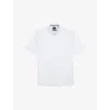 Ted Baker Mens White Aldgte Slim-fit Short-sleeve Cotton Shirt