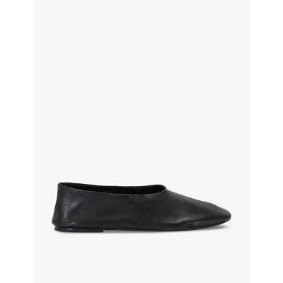 Khaite Leather Maiden Ballet Flats In Black