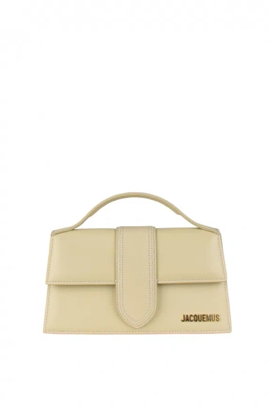 Jacquemus Le Grand Bambino Leather Shoulder Bag In Neutrals