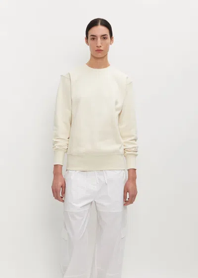 Totême Crew-neck Cotton Sweatshirt In Off-white