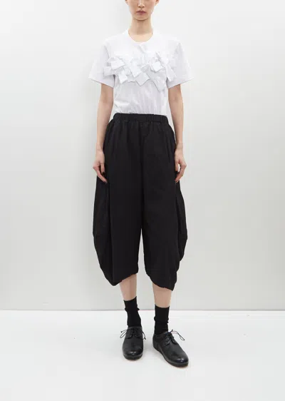 Comme Des Garçons Comme Des Garçons Cropped Asymmetrical Pull On Pant In 1-black