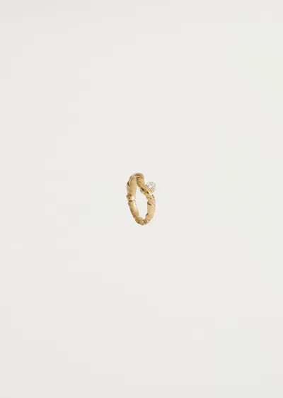 Corali Curva Diamond Ring In Yellow Gold