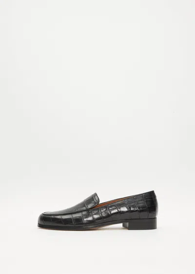 Emme Parsons Danielle Loafer In Black Croco