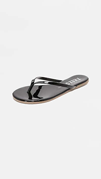 Tkees Glosses Womens Patent Leather Slide Flip-flops In Multi