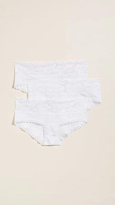 Cosabella Maternity Hotpants 3 Pack In White/white/white