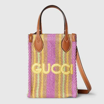 Gucci Super Mini Bag With Logo In Pink