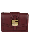 Serapian Smooth Claret Mini Shoulder Bag In Bordeaux