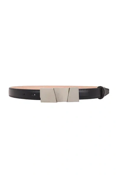 Khaite Women's Axel Leather Belt In Black & Antique Silver