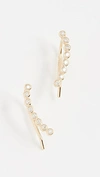 Shashi Noa Ear Climbers In Clear/gold