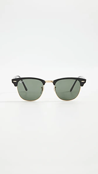 Ray Ban Classic Clubmaster 太阳镜 In Black / Green