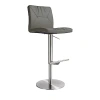 Tov Furniture Paddy Dark Gray Faux Leather Adjustable Stool