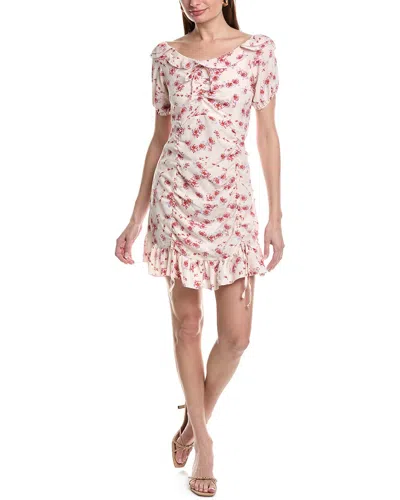 Moonsea Ruched Mini Dress In Pink
