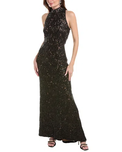 Sho By Tadashi Shoji Embroidered Gown In Black