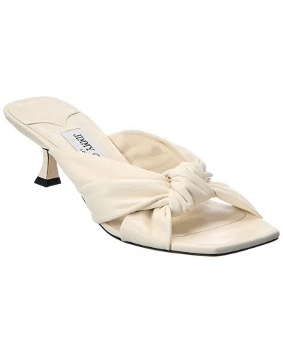Jimmy Choo Avenue 50 Leather Sandal In White