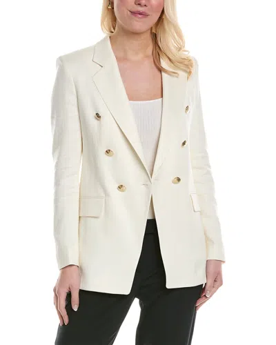 Hugo Boss Jatera Linen-blend Jacket In White