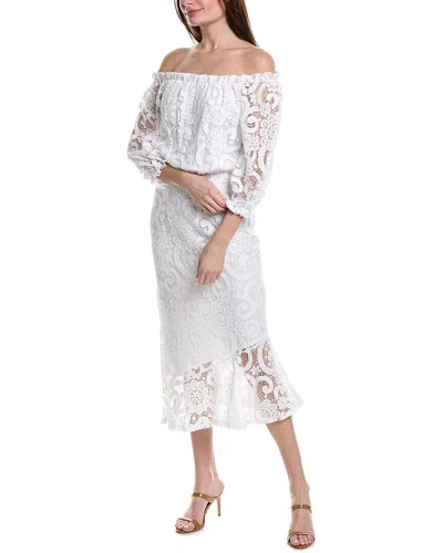 Nanette Lepore Nanette  Valentina Re-embroidered Maxi Dress In White