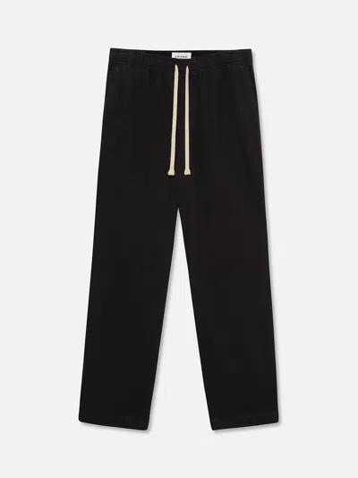 Frame Textured Terry Travel Trousers Navy Denim In Black