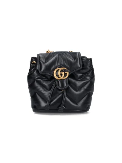 Gucci 'gg Marmont' Backpack In Black  