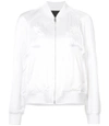 ALEXANDER WANG White Palm Tree Embroidered Bomber Jacket,965508302616192947
