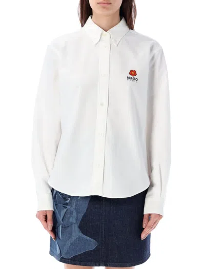 Kenzo Boke Flower Fitted Shirt In White