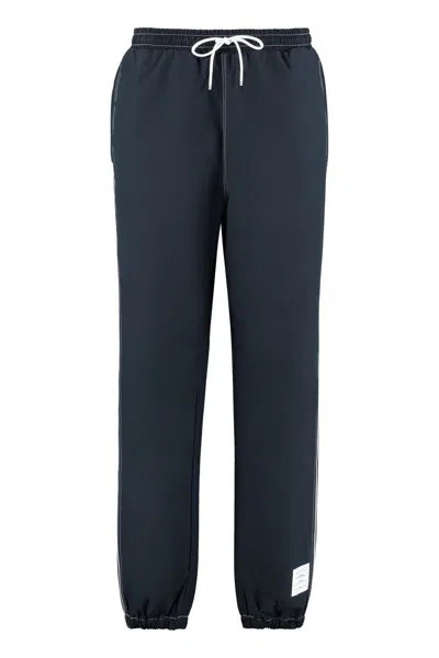 Thom Browne Techno Fabric Track Pants In Blue