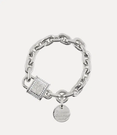 Vivienne Westwood Penina Bracelet In Platinum-white-cz