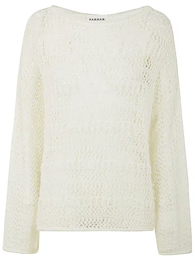 P.a.r.o.s.h Open-knit Long-sleeve Jumper In White