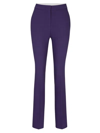 Hugo Boss Women's Regular-fit Trousers In Purple