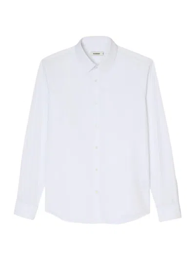 Sandro Mens Naturels Long-sleeved Regular-fit Cotton Shirt
