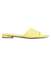 Balenciaga Duty Free Leather Slides In Yellow