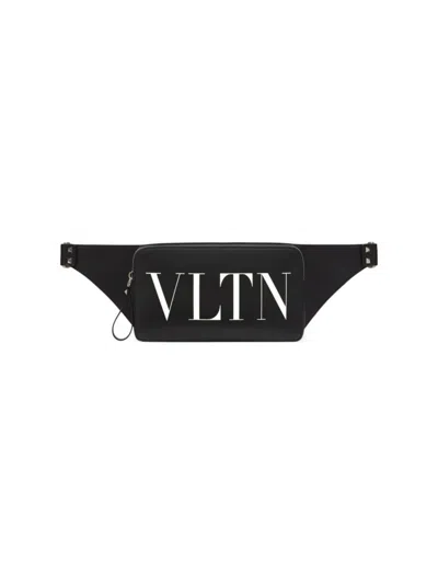 Valentino Garavani Men's Leather Belt Bag In Black