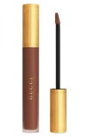Gucci Transfer-proof Matte Liquid Lipstick 124 Emilie Brown 0.12 oz / 3.4 G