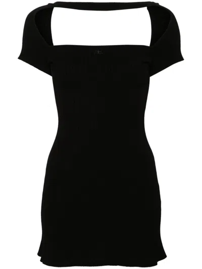 Courrèges Courreges Hyperbole Mini Dress In Black
