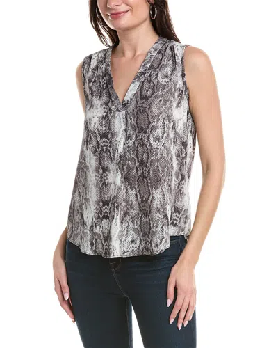 Vince Camuto Rumple V-neck Top In Blue