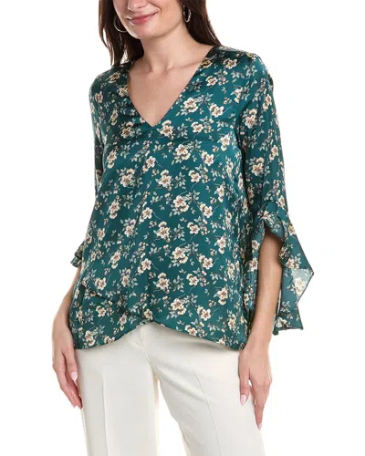 Vince Camuto V-neck Blouse In Green