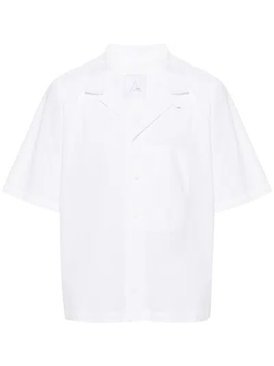 Roa Camp-collar Short-sleeve Shirt In White