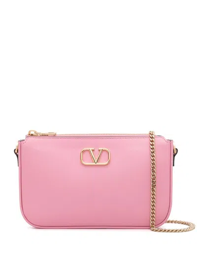 Valentino Garavani Mini Vlogo Signature Crossbody Bag In Pink