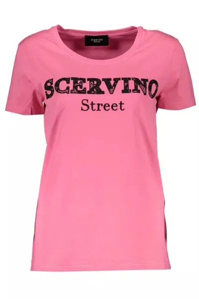 Scervino Street Chic Embroide Tee With Contrasting Women's Details In Pink
